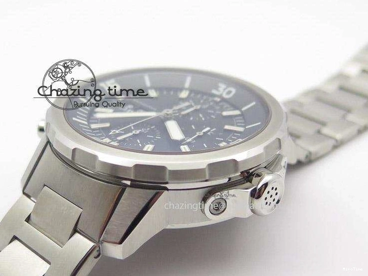 MIROTIME 0130 Classic Aquatimer Chrono IW376803 V6F 1:1 Best Edition Black Dial On SS Bracelet A 7361